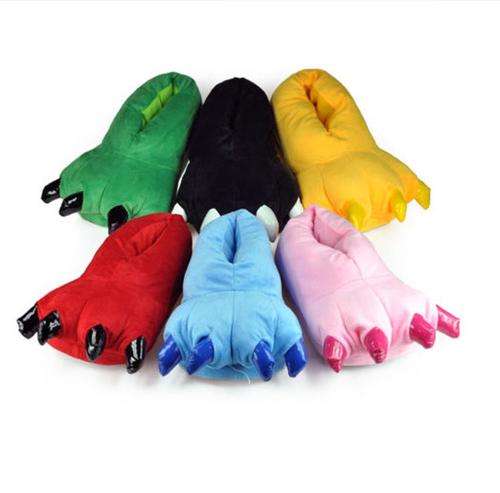 Men Women Cartoon Animal Kigurumi Cosplay Pajamas Slippers Paw Claw Shoes