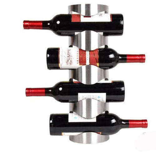 wine racks 4 bottles stainless steel wall mount bar storage holder