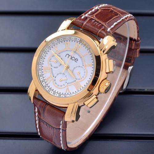*Free Courier* Luxury automatic watch Multifunction Movement Calendar leather strap unisex watche