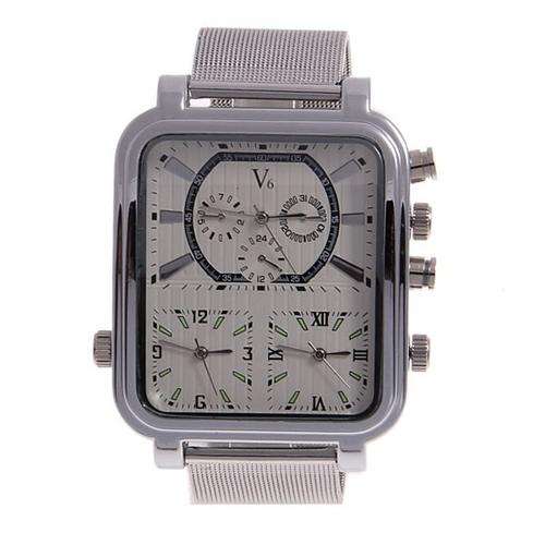 3 TIME ZONE Luxury Top Quality Quartz Watch Military Men Wrist watch Full Steel