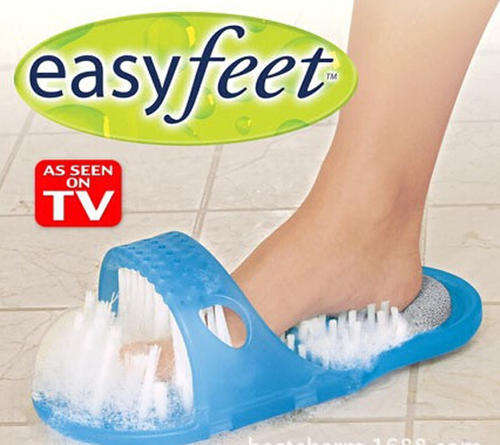 Easy Shower Foot Feet Cleaner Scrubber Washer Bath Brush Massager Clean Bathroom
