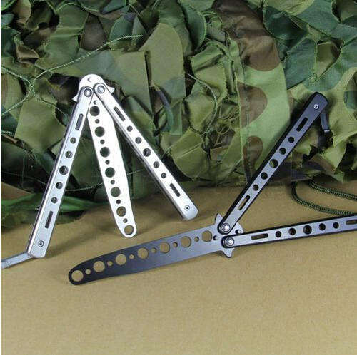 New Stainless Steel Practice Trainer Training Butterfly Knife Dull Blade Tool