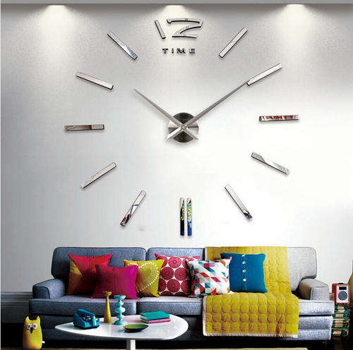 Luxury DIY 3D Wall Clock Large Size Mirrors Surface Home Decoration Art Clock