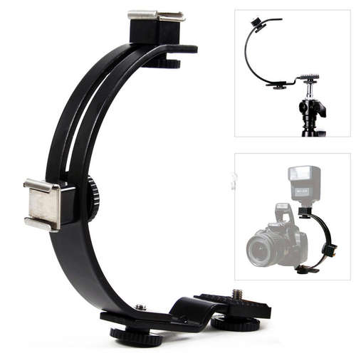 C shape Bracket Adjustable Flash Hot shoes for Video Light Camera Camcorder DSLR