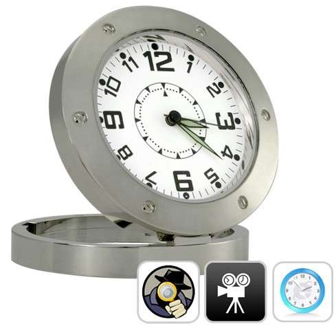 HOT! Motion Detection Spy Camera Clock Watch  30FPS DVR Record Cam Pinhole Lens