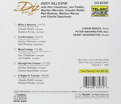 to diz with love - live at the blue note CD