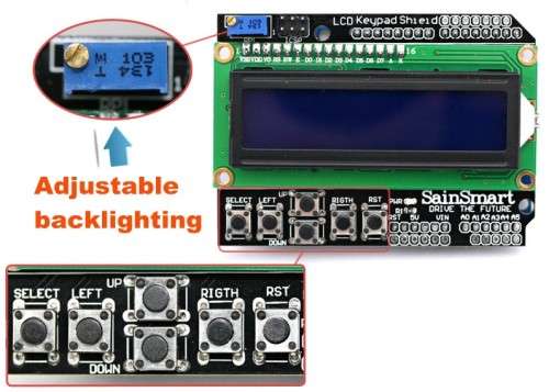LCD KEYPAD SHIELD FOR ARDUINO **IN STOCK**