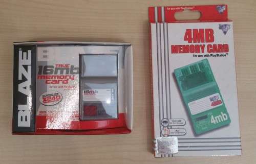 PS1 Playstation Memory Cards BLAZE 4mb and 16 mb RETRO **LOCAL STOCK**