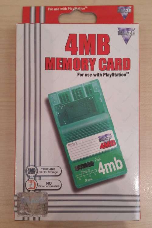 PS1 Playstation Memory Cards BLAZE 4mb and 16 mb RETRO **LOCAL STOCK**