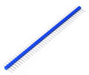 Header Pins Male 40 Pin 2.54mm Straight Single Row - BLUE ***LOCAL STOCK***