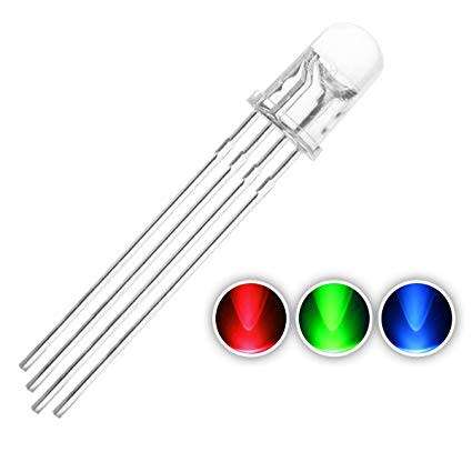 LED RGB 4 PIN CLEAR 5mm 5 PACK - COMMON CATHODE ***LOCAL STOCK***