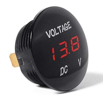 Voltmeter Round Digital Display Waterproof 5-30V DC (RED) **LOCAL STOCK**