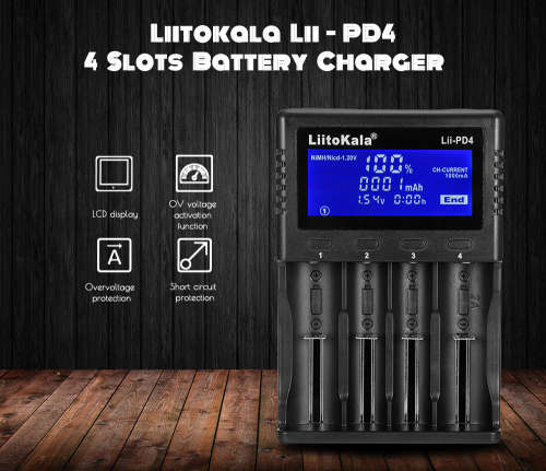Battery Charger Liitokala PD4 12V or 220V LCD Display **LOCAL STOCK**