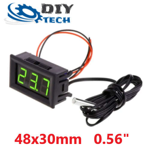Temperature Meter Thermometer  Digital (GREEN Display) (12V) **LOCAL STOCK**