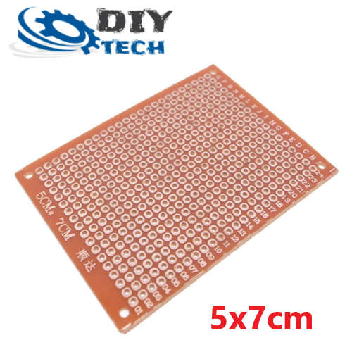 Prototype PC Board Single Sided 5x7 CM Brown  **LOCAL STOCK**