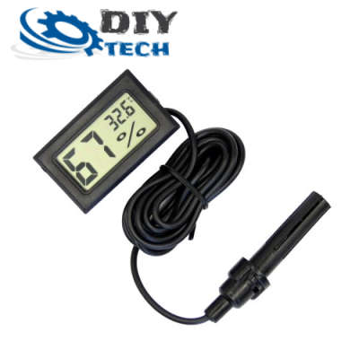 Temperature Thermometer Hygrometer Humidity Meter with Probe Black **LOCAL STOCK**
