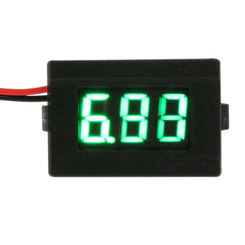 Voltmeter Digital Mini 4.5-30V DC - GREEN **LOCAL STOCK**