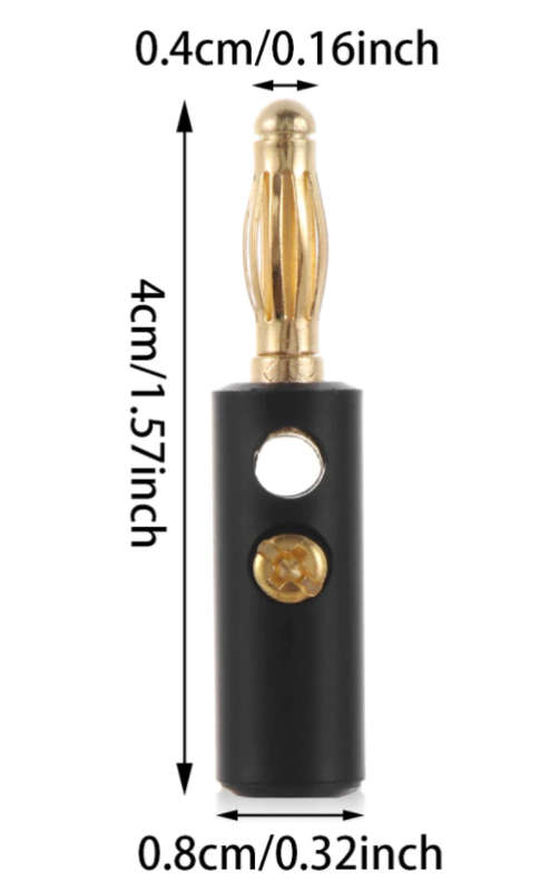 Banana Plug 4mm 1 PAIR  **LOCAL STOCK**