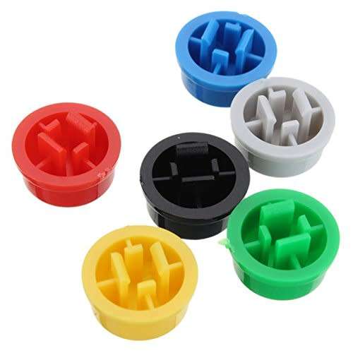 Tactile Switch Round Caps Various Colours (110 Pcs) ***LOCAL STOCK)