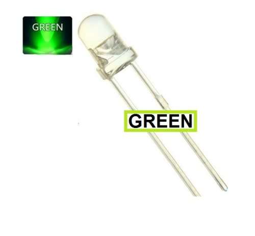 5mm Led Green Water Clear (40 Pack) **LOCAL STOCK**