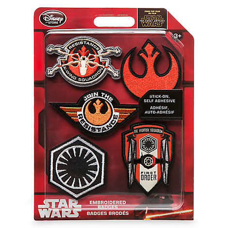 Authentic Disney The Force Awakens Self-adhesive Embroidered Badges Set