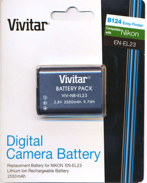 Vivitar EN-EL23 Battery for Nikon Coolpix B700 P900 S810c P610 P600