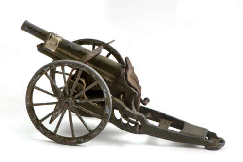 VINTAGE BRITIANS CAST METAL TOY CANNON CAP FIRING