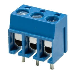 PCB 3 Way Screw Terminal 5mm Pitch - Blue ***LOCAL STOCK***