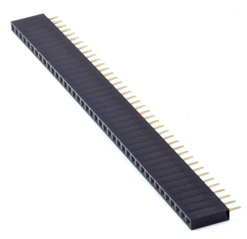 40 Pin 2.54mm Female Single Row Header BLACK  ***LOCAL STOCK***