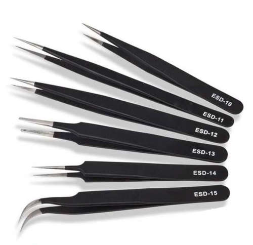 Tweezers Stainless Steel Non-Static ESD-12 ***LOCAL STOCK***