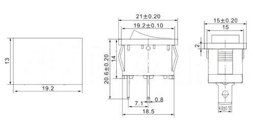 KCD1 Rocker Switch 20mm 250V 6A SPST ON OFF Red ***LOCAL STOCK***