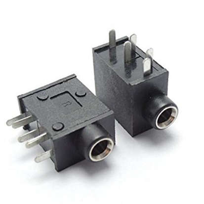 PJ325 PCB Mount 3.5mm 5Pin Socket Audio Stereo Jack - Black ***LOCAL STOCK***
