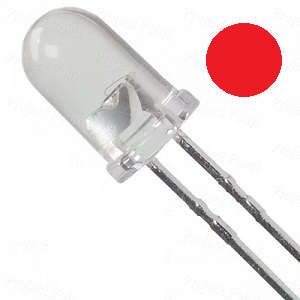 5mm LED Water Clear Red ***LOCAL STOCK***