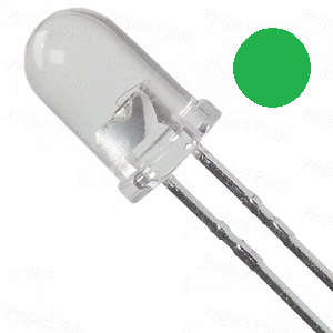 5mm LED Water Clear Green ***LOCAL STOCK***