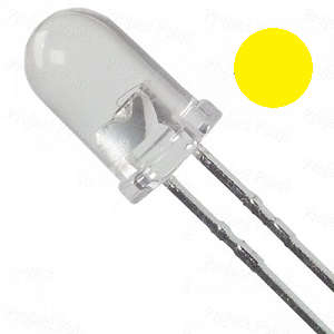 5mm LED Water Clear Yellow ***LOCAL STOCK***