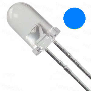 5mm LED Water Clear Blue ***LOCAL STOCK***
