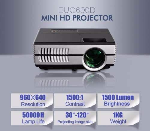 LED Projector with builtin TV-1500Lumens(Local Stock)