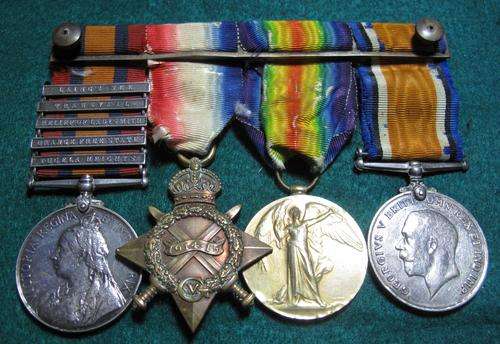 SUPER SCARCE SET OF BOER WAR & WWI MEDAL SET