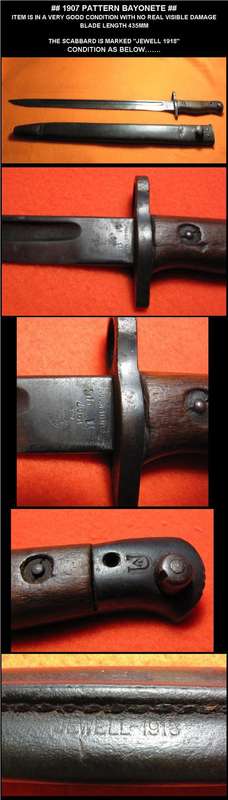 # 1907 PATTERN BAYONET - VERY NICE #