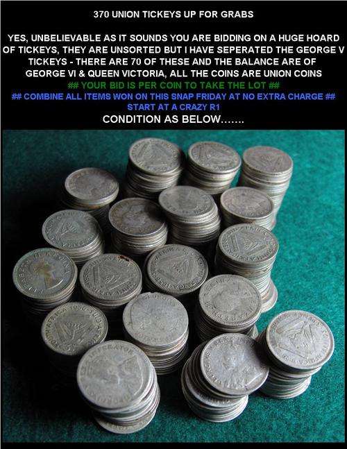 ## HUGE HOARD OF UNION TICKEYS - 370 IN TOTAL - DON'T MISS OUT!! ##