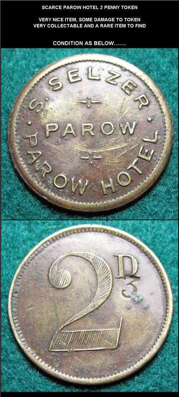 # SCARCE PAROW HOTEL 2 PENNY TOKEN #