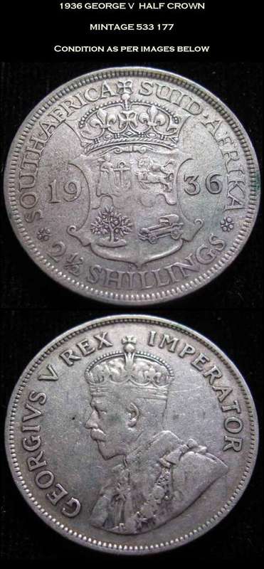 1936 GEORGE V HALF CROWN