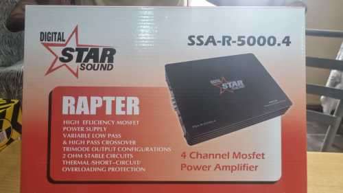 Star Sound Raptor Series Amplifier 5000W 4 Channel