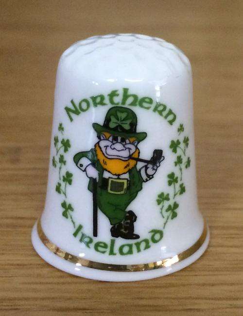 IRELAND Thimble -  Sights of Britain by Sampsons - Bone China