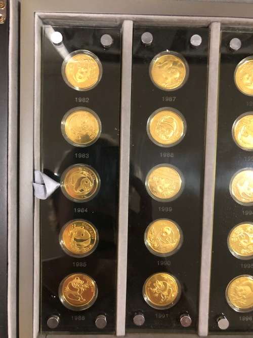 CHINA 2007 SET 25TH ANNIVERSARY OF SILVER PANDA COINS - Not Real
