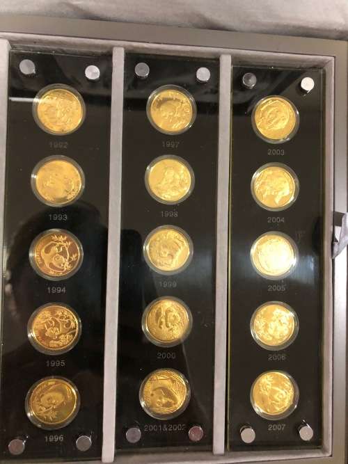 CHINA 2007 SET 25TH ANNIVERSARY OF SILVER PANDA COINS - Not Real