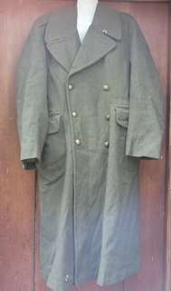 OLD SOUTH AFRICAN ARMY GREAT COAT - NO LABEL SIZE +- MEDIUM