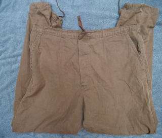 OLD SOUTH AFRICAN ARMY BROWN PANTS WITH DRAW STRING WAIST