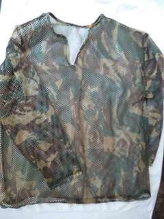 CAMOUFLAGE - CAMO- LONG SLEEVE AIRTEX MESH SHIRT NECK BOUND WITH CAMO MATERIAL