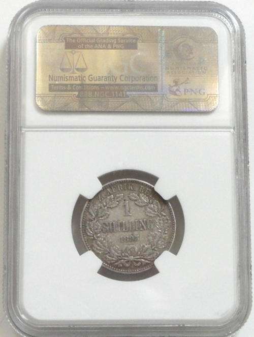 ZAR 1895 SHILLING NGC XF40